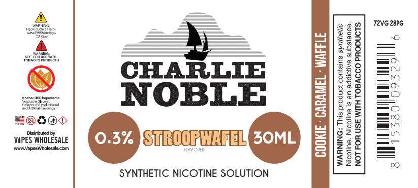 Charlie Noble - Stroopwafel Flavored Synthetic Nicotine Solution