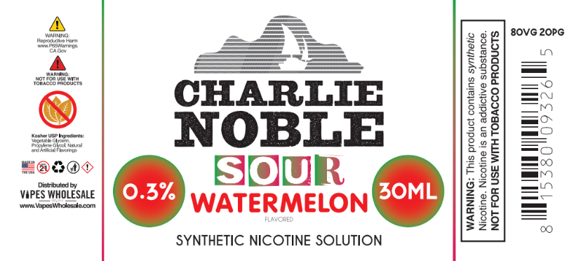 Charlie Noble - Sour Watermelon Flavored Synthetic Nicotine Solution