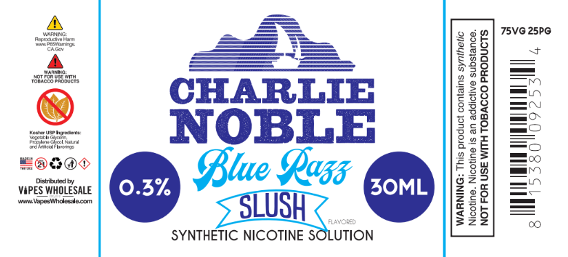 Charlie Noble - Blue Razz Slush Flavored Synthetic Nicotine Solution