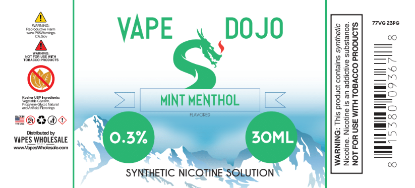 Vape Dojo - Mint Menthol Flavored Synthetic Nicotine Solution