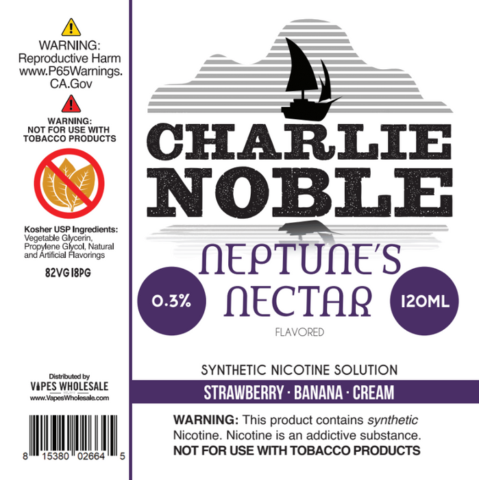 Charlie Noble - Neptune's Nectar Flavored Synthetic Nicotine Solution