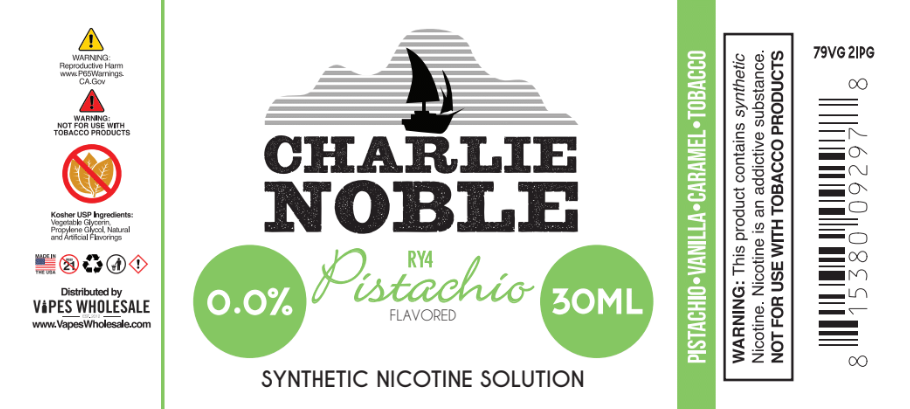 Charlie Noble - PistachioRY4 Flavored Synthetic Nicotine Solution